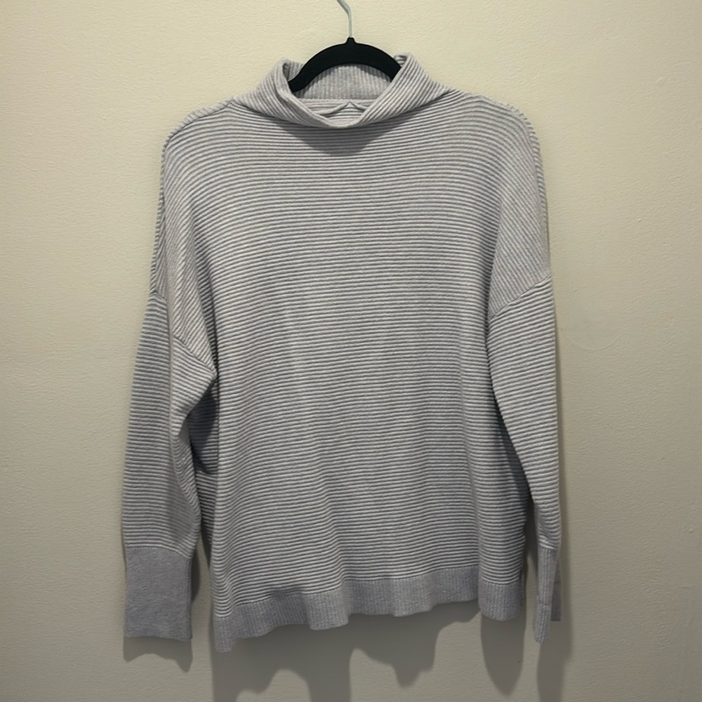 Gray Turtle Neck Long Sleeve